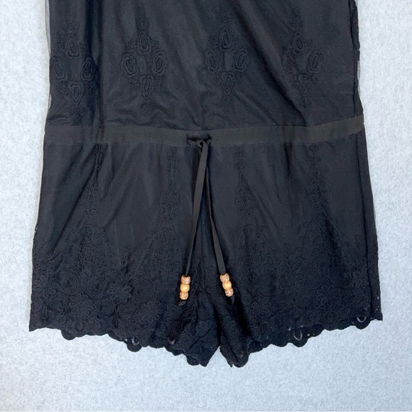 Chaser Romper Black Lace Size Small Spaghetti Straps Adjustable Cinch Waist NWT - Picture 4 of 16